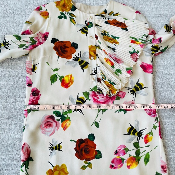 Gucci Roses and Bees Silk Shift Dress - Picture 10 of 15